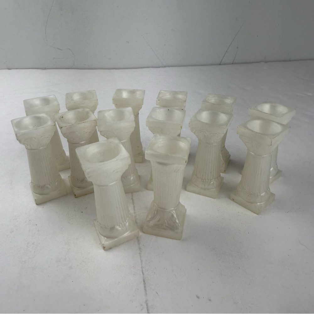 3" Grecian Pillars for Cakes Set of 15 White